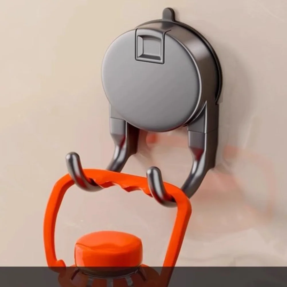 No Drill Beige Suction Cup Hook Dual Design Removable Towel Holder For Bathroom Kitchen Glass Wall Storage Organizer 3 Pack