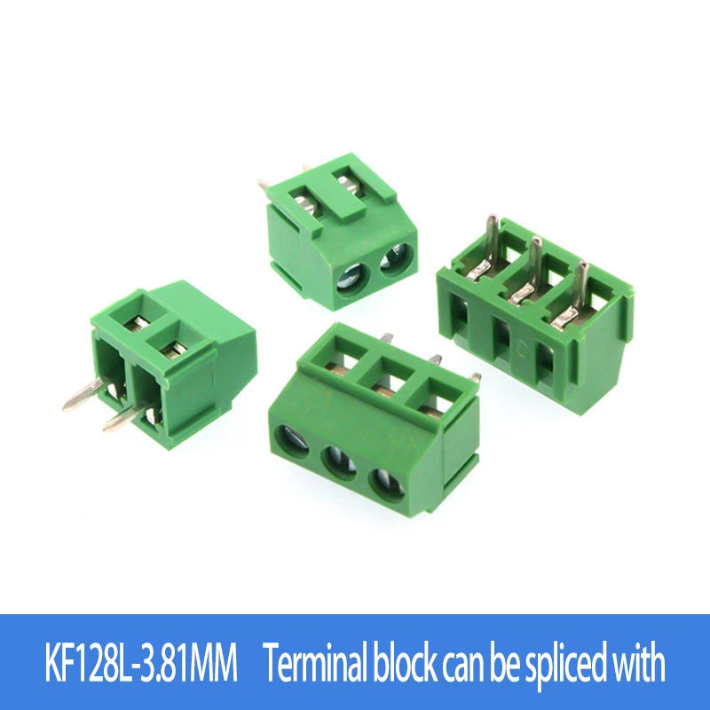 KF128L-3.81MM 2P 3P green wiring terminal 3.81MM can be spliced screw type 300V/10A