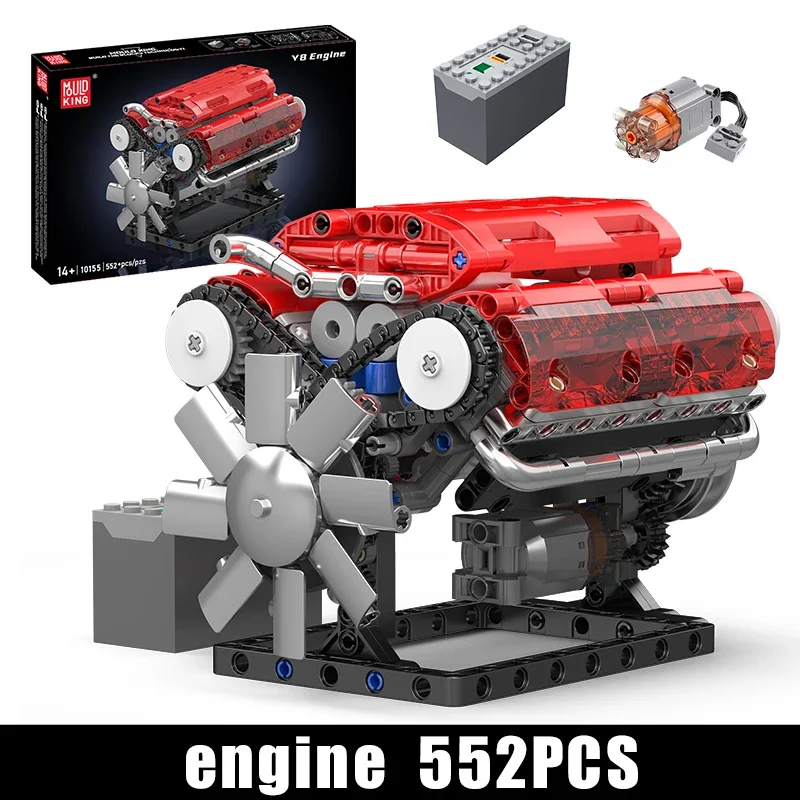 

Sports Car Engine 10088 The V8 Engine Building Block Technical Car Brick Set Educational Car Engine Toys Kids Christmas Gift