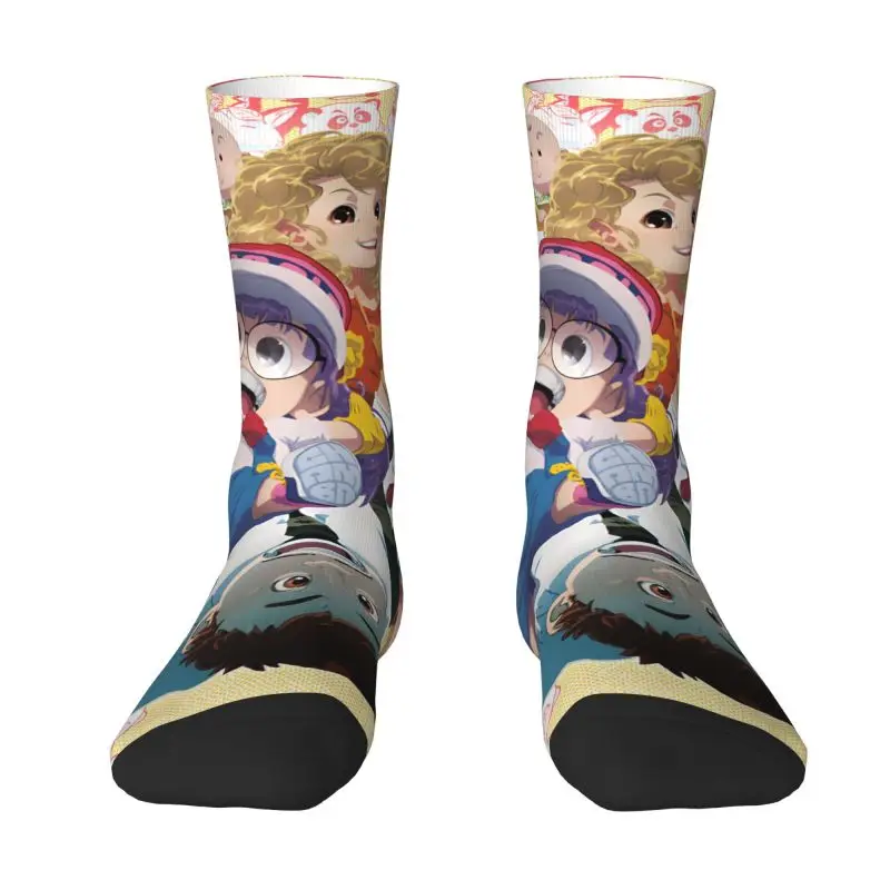 Custom Harajuku Dr S-Slump Arale Norimaki Socks Men Women Warm 3D Print Manga Football Sports Socks