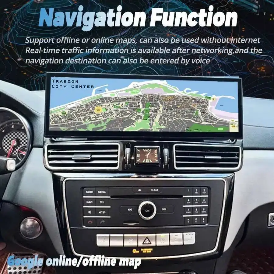 14.9inch For Mercedes Benz GLE GLS W166 X166 2012-2018 Car Radio Android 14 Car Multimedia Player Screen Wireless Carplay GPS 4G