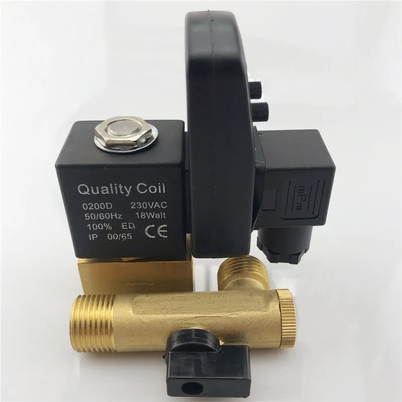 Solenoid Valve G1/2 G1/4 Integrated Split Electronic Automatic Drainage Valve 0200D 20WATT AC230V