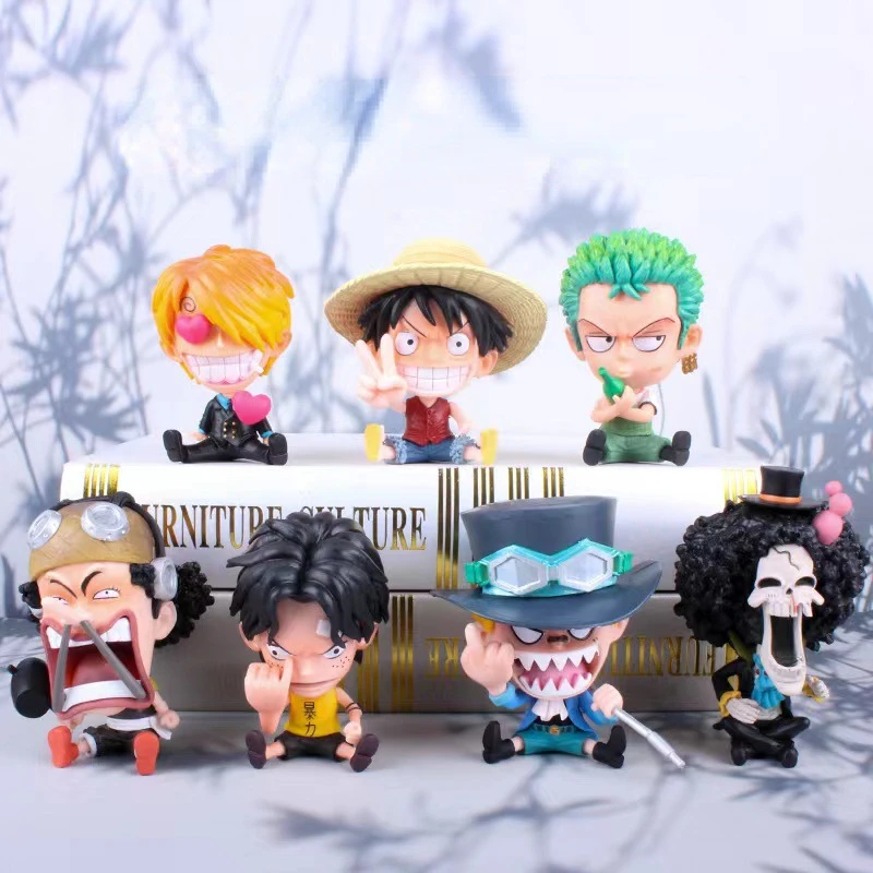 Anime One Piece Akatsuki Action Figure Luffy ZORO Nami Chopper Robin Model Toys Desktop Ornament Decoration Gift Boy Girl