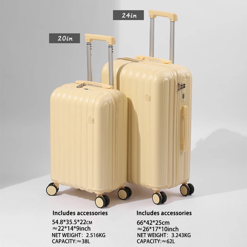 Maleta de corta distancia de alto valor ABS+PC Maleta de viaje 360 °   Rueda universal lisa con soporte para teléfono móvil equipaje 20"24"