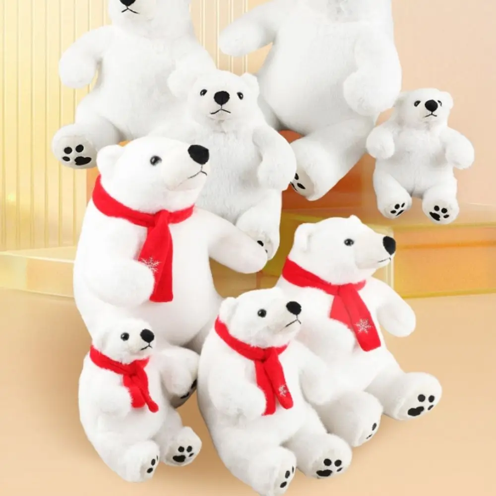 Pés grandes sentado urso polar brinquedo de pelúcia barriga redonda fofo pelúcia urso polar boneca coleção dos desenhos animados animal boneca de pelúcia