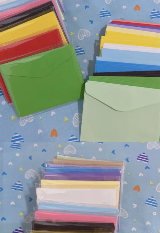 10 قطعة مغلفات صغيرة بلون الحلوى لتقوم بها بنفسك ورق الحرف سكرابوكينغ لوازم المفضلة حاملي بطاقات الهدايا للحروف صور القرطاسية