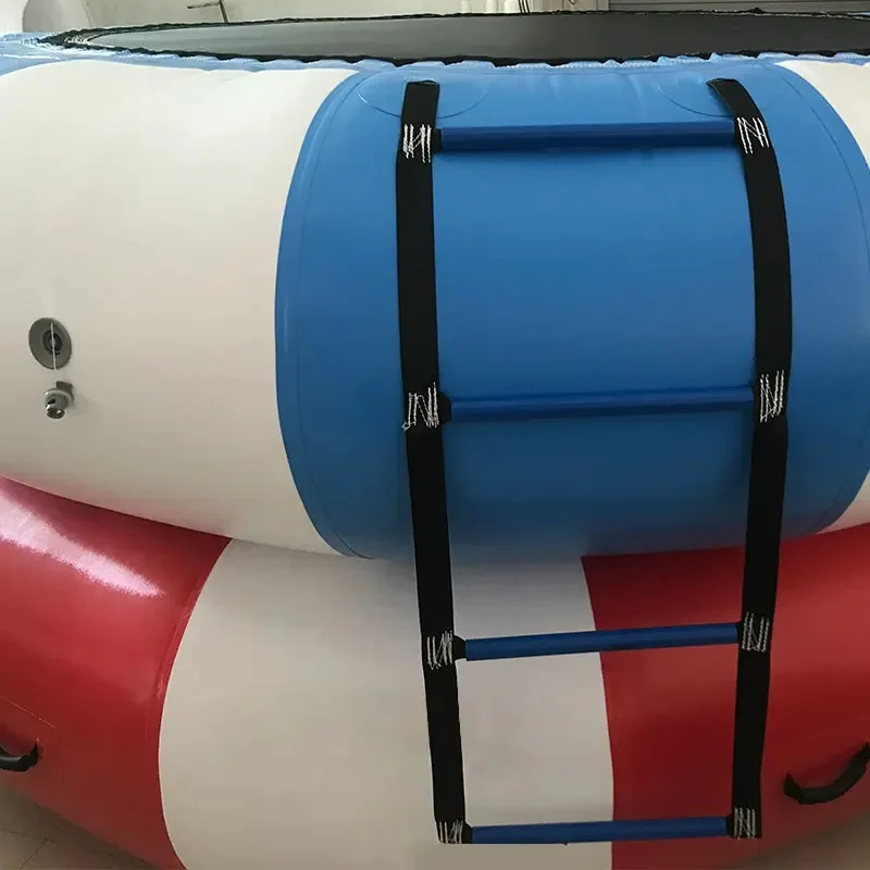 0.9mm PVC Inflatable Water Trampoline inflatable jumping games water trampoline with slide for water park games