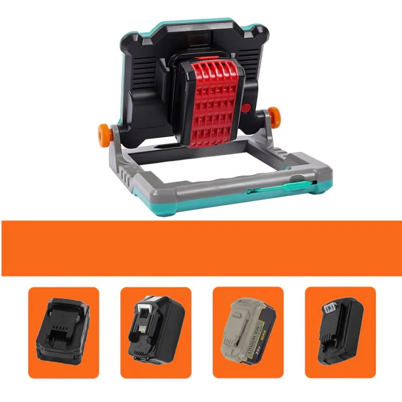LED Work Light For Makita/DeWalt/Milwaukee/Bosch 18V Battery Floodlight Emergency Lamp Foldable Cordless Camping Tools Campfire