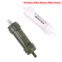 Mini Camping Purification Water Filter Straw Camping Hiking Portable Water Purifier for Survival or Emergency Supplies