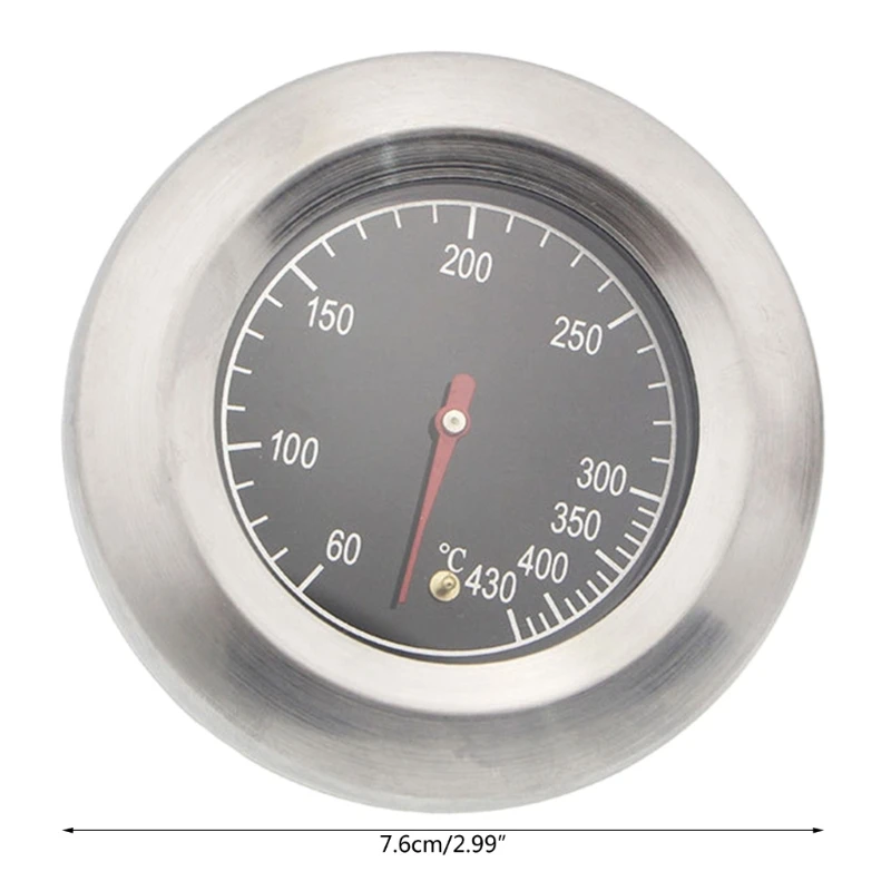 652F Smoker Grill BBQ Temperature Gauge Oven BBQ Thermometer Gauge for Barbecue Meat Cooking BBQ Accessories Range 60-430℃