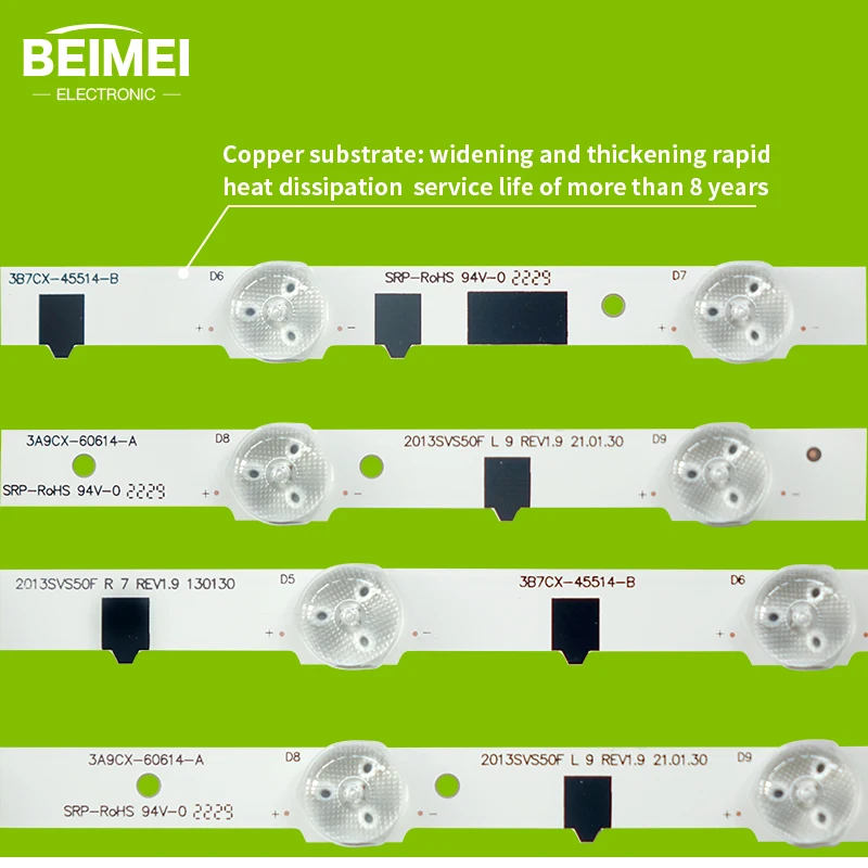 Strip lampu latar TV SAMSUNG revr7/L9 REV1. D2GE-500SCA/B-R3 untuk Samsung for LED 7 + 9led