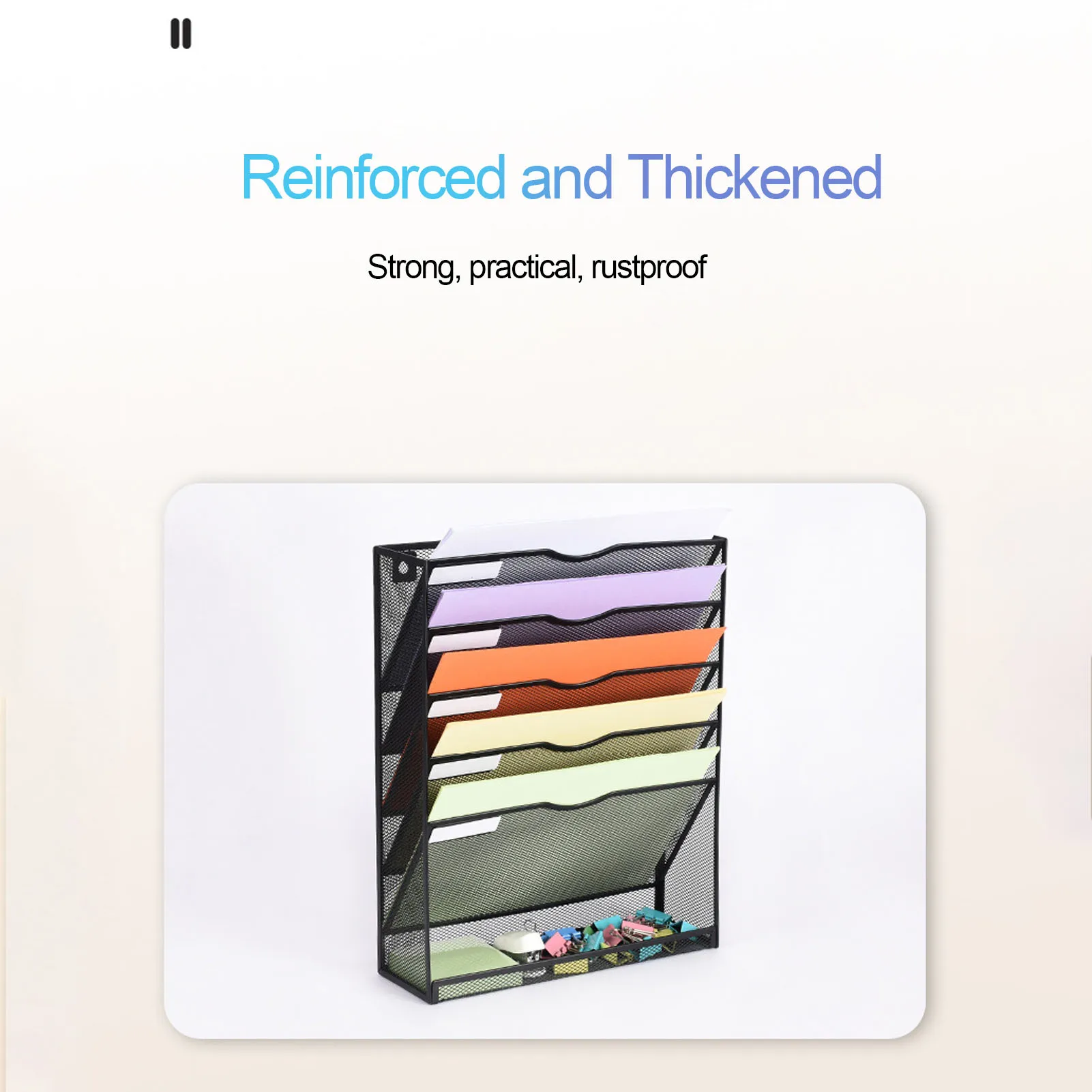 

Настенный органайзер для файлов с нижним лотком, 5-уровневый вертикальный подвесной держатель для хранения файлов для офиса и дома, вертикальный органайзер для файлов