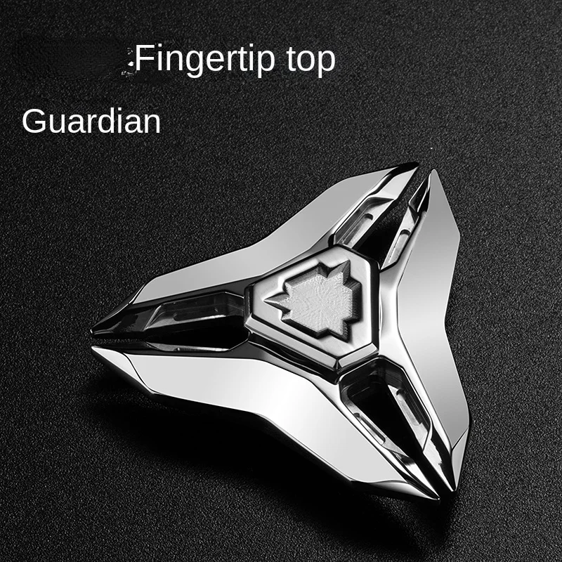 

Fingertip Gyro EDC Three-Leaf Guardian Spiral Time Super Long Mute Black Technology Pressure Reduction Toy