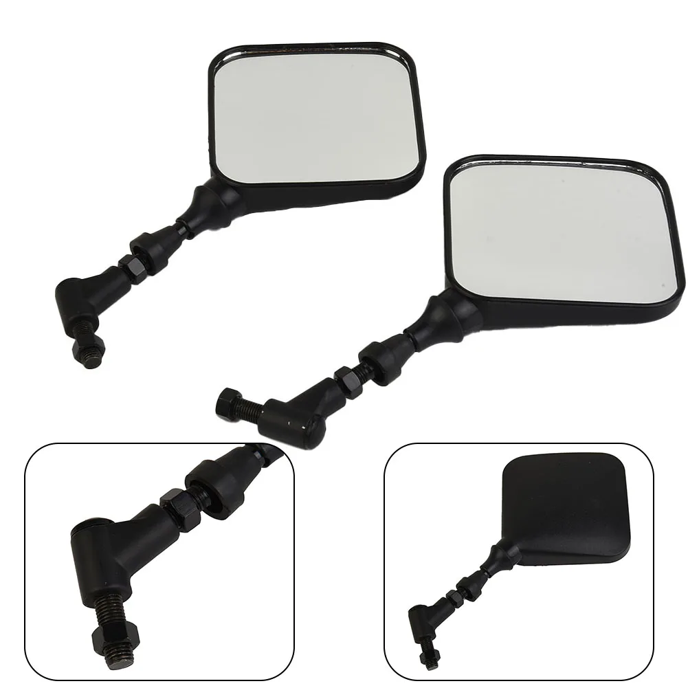 Black ABS Plastic Rear View Mirrors 10mm for Suzuki DR 200 250 DR350 DRZ 400 650 DR650 Clear Visibility on the Road