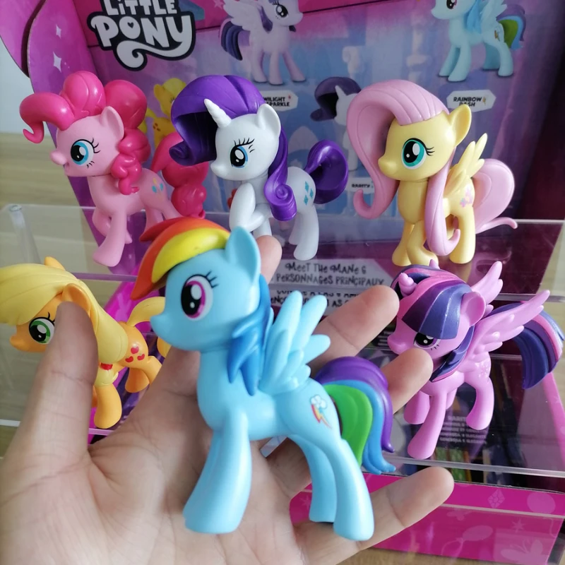 Hasbro My Little Pony Figure Character Combo Set Twilight Sparkle Pink Pie Rainbow Dash Fluttershy Cartoon Doll Model Toy Gifts