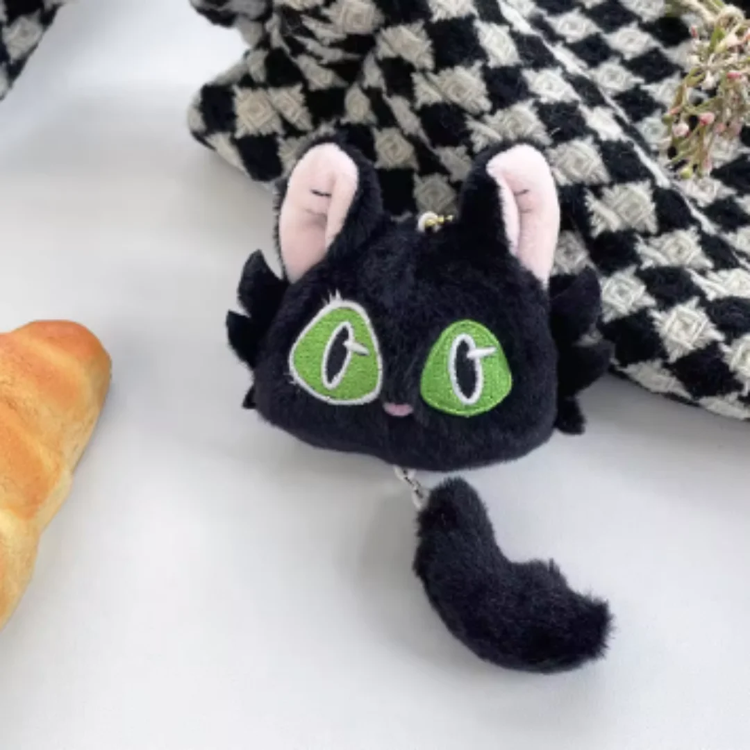 부드러운 솜 인형 귀여운 고양이 열쇠고리 창의적인 펜던트 맞춤형 학교 가방 펜던트 장신구