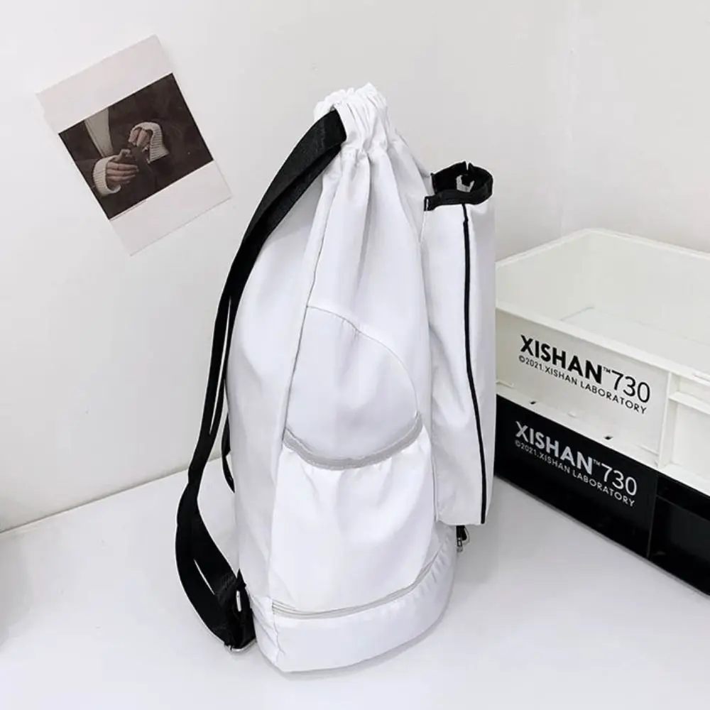 2 Rackets Tennis Racket Backpack with Shoes Pocket Waterproof Badminton Sports Bag Drawstring Closure Adjustable Strap Gym Pack