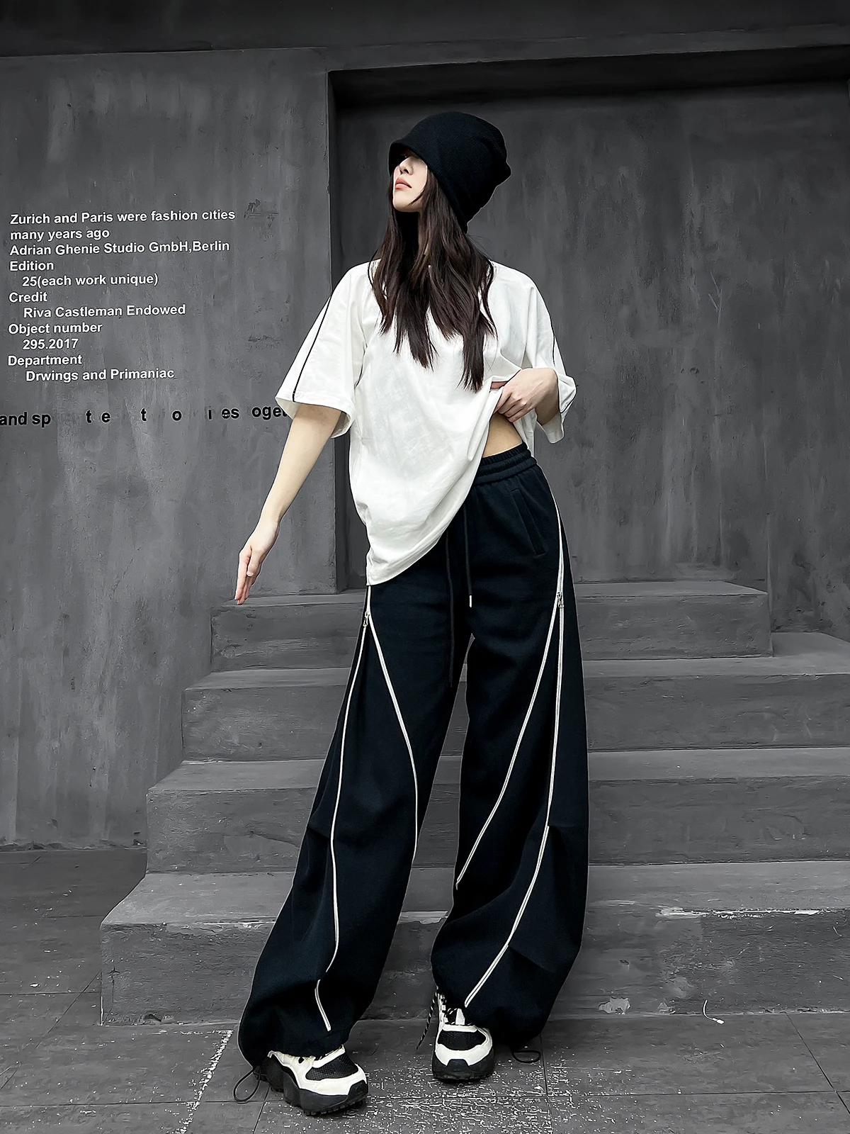 

M-Home Trendy Casual Sportswear Set Women Summer 2026 Loose ort Sve T-irt Long Pants Wide Leg Pants Two-Piece Set