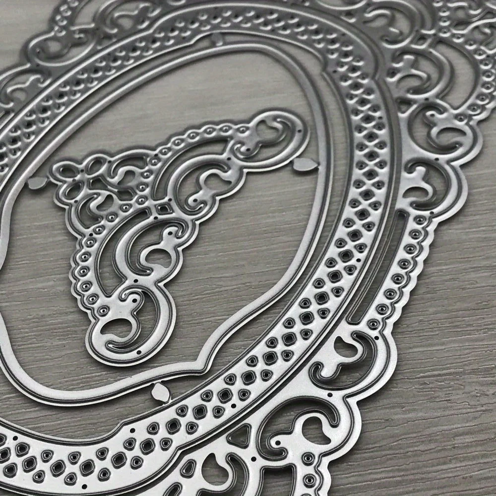 1 قطعة قوالب القطع المعدنية قطع يموت قالب إطار مستطيل الديكور قصاصات ورقية كرافت شفرة لكمة الإستنسل يموت #5