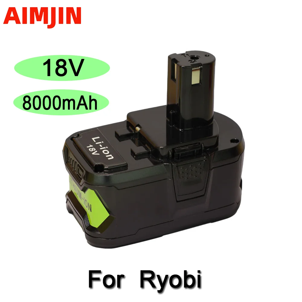 

For Ryobi cordless Power Tool BPL1820 P108 P109 P106 P105 P104 Newest 18V 8.0Ah Li-ion Rechargeable Battery