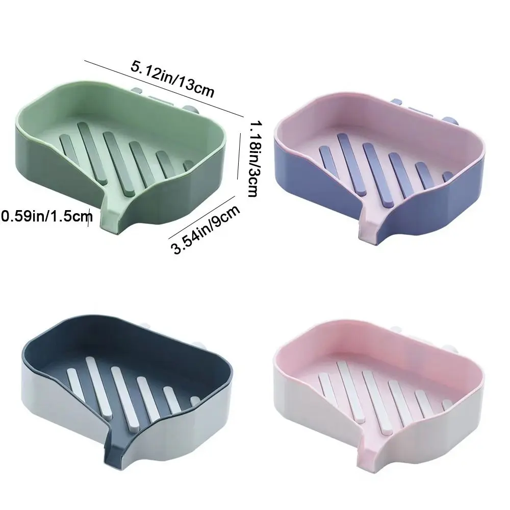 Double Layer Soap Holder Soap Box Wall-mounted Bathroom Drain Soap Dish Holder For Shower Bathroom Organizer Storage Rack