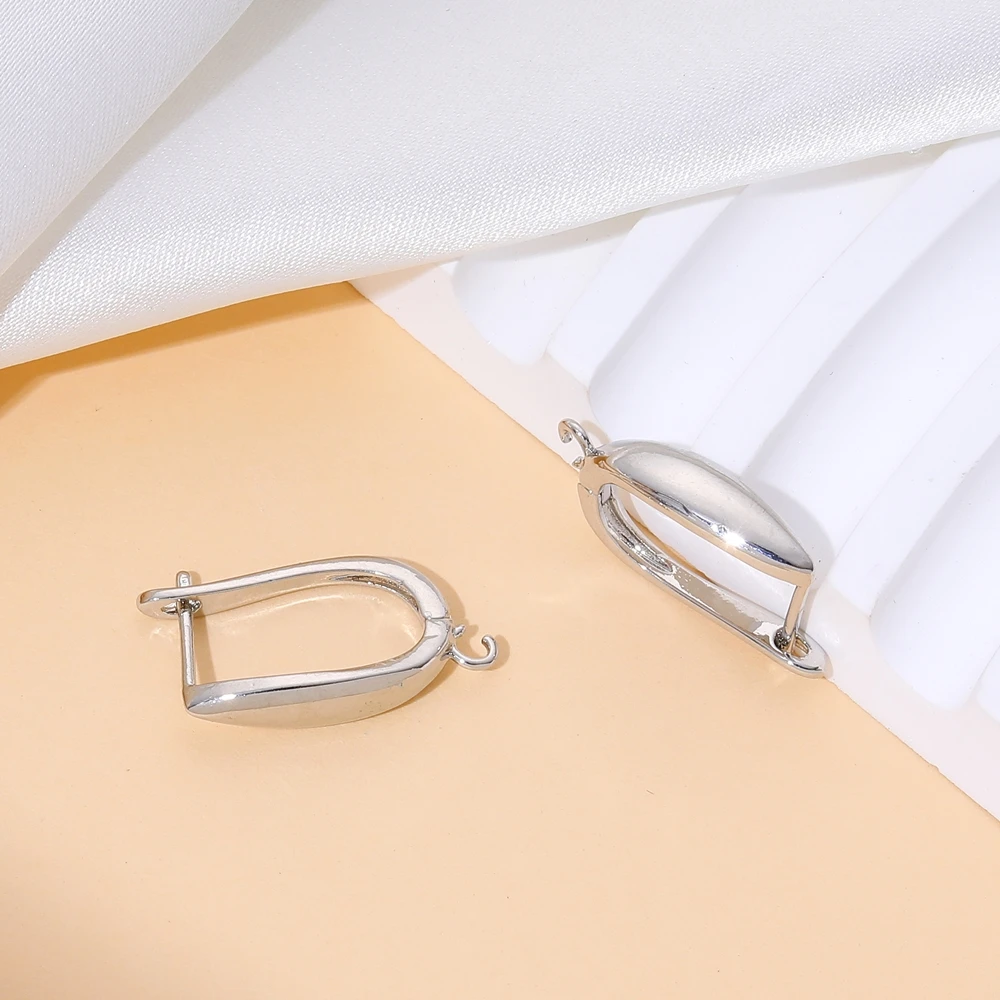 Juya 2 4 6 Teile/los DIY Gold Silber Überzogene Anti-Allergie Verschluss Schwenzy Earwire Stiche Ohrstöpsel Verschluss Ohrring Haken zubehör – Detail 26