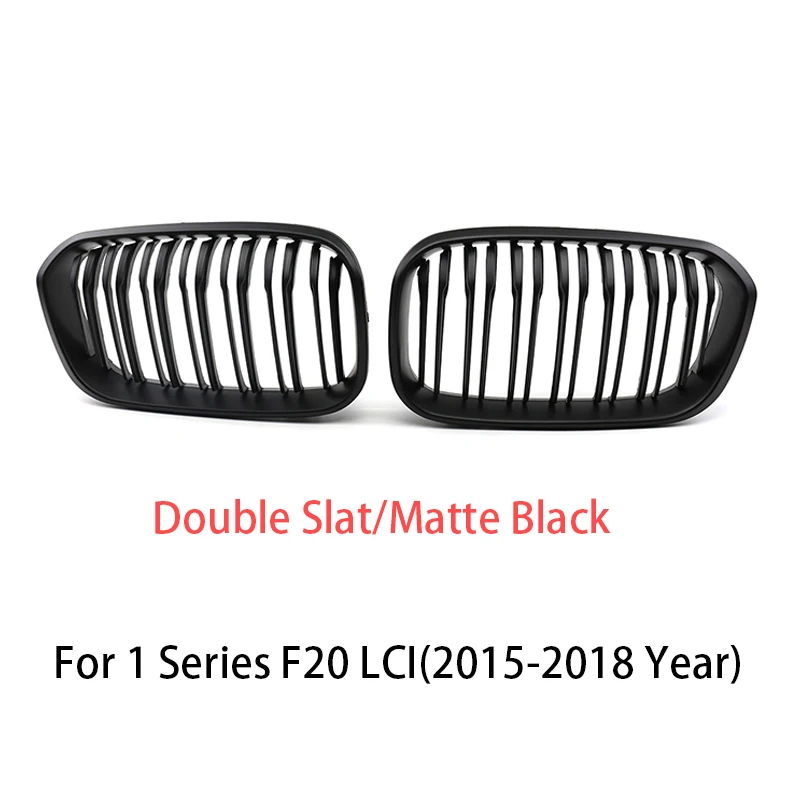 Voorbumper Race Radiator Mesh Grill Voor Bmw 1 Serie F20 F21 Facelift 2015-2019 Jaar Glanzend Mat Zwart M Kleur Carbon Print