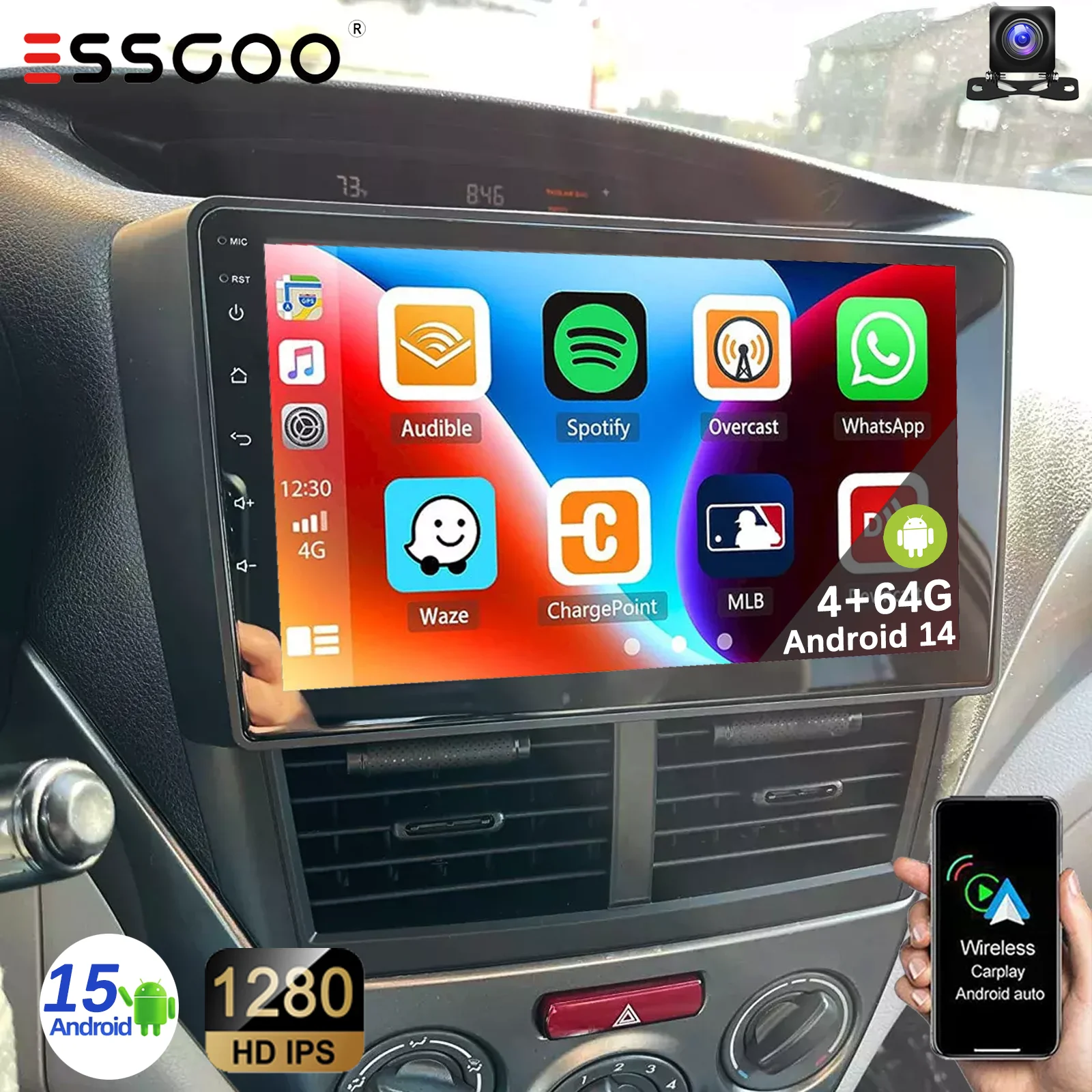 أندرويد 15 راديو السيارة مشغل وسائط متعددة لسوبارو فورستر 3 SH WRX 2007-2013 لسوبارو امبريزا GH GE 2 Din GPS رئيس وحدة DSP #1