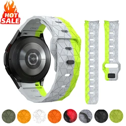Correa de silicona para Samsung Galaxy Watch 7 6 4 5 FE 44mm 40mm/5 pro 45mm pulsera de fútbol Galaxy Watch6 Classic 43mm 47mm