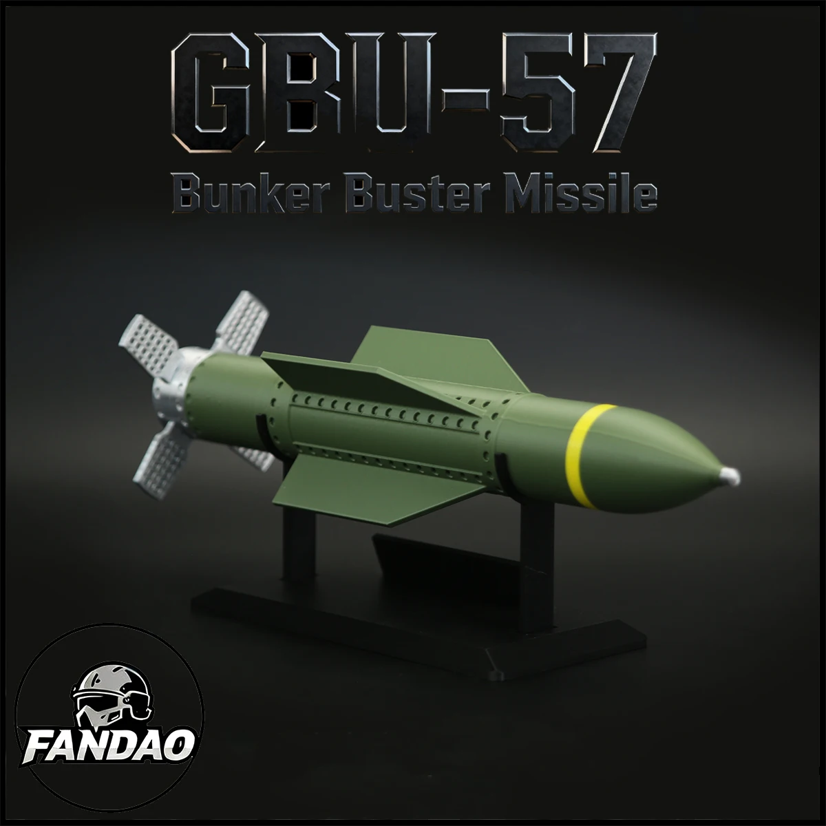 

US GBU-57 Bunker Buster Missile Model with Display Base Military Equipment Collectibles Decorative Ornament for Desk Display