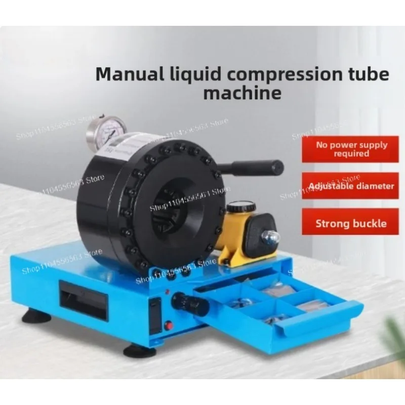 Manual Hydraulic Hose Crimping Machine, No Power Supply Needed, Portable Hydraulic Crimper for Rubber Hose Pressing