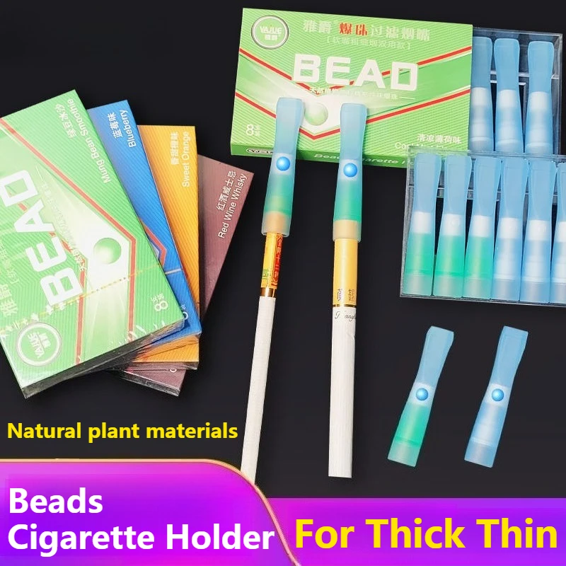 Fruit Tastes Beads Cigarette Holder For Thick Thin Mint flavor Smoke Mouthpiece Cigarette filter Reducing Tar Smoking Gadgets