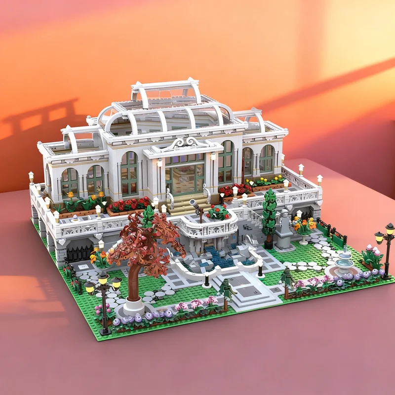 2398PCS MOC Grand Palace Architecture Model Realistic Ornament Construction Collector Assembly Brick Detailed Display Toy Gift