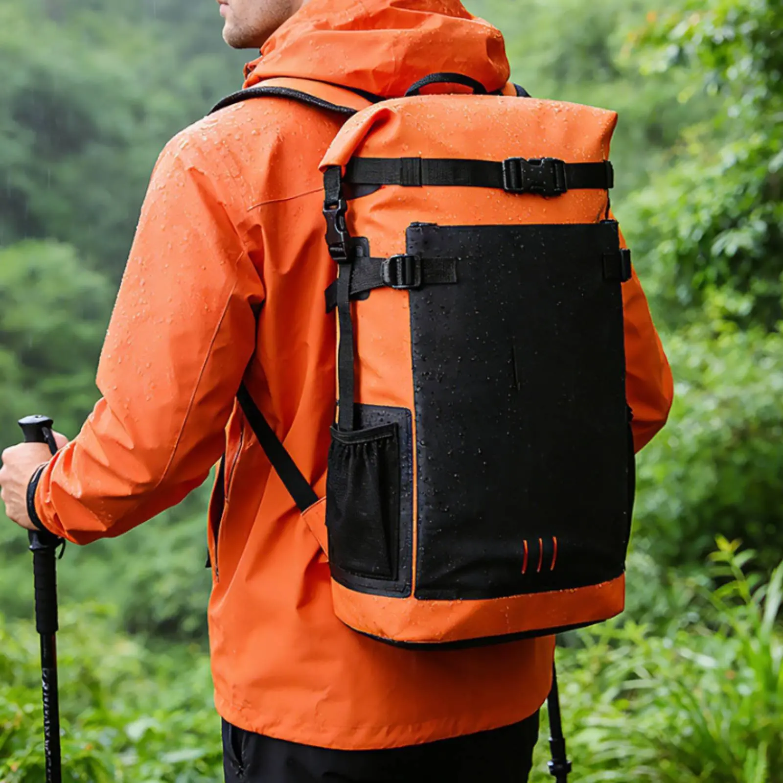 

Waterproof Backpack Lightweight Roll Top Dry Bag Sturdy Duty Rucksack Tear Resistant 25L Exploration Bag Ergonomic Design