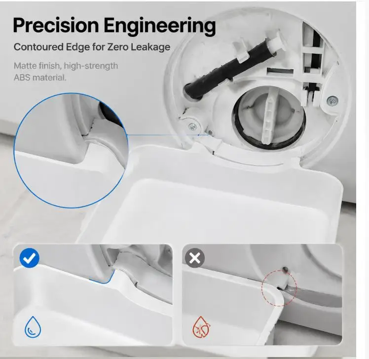 1 Washing Machine Drain Water Collection Tray, No Overflow, Lint Filter and Foreign Object Collection Drip Tray, Clean Laundry R