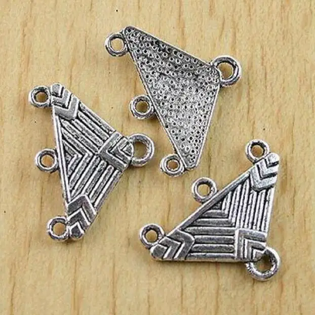 10pcs 20x27mm Tibetan Silver Triangle Connectors Findings H0554