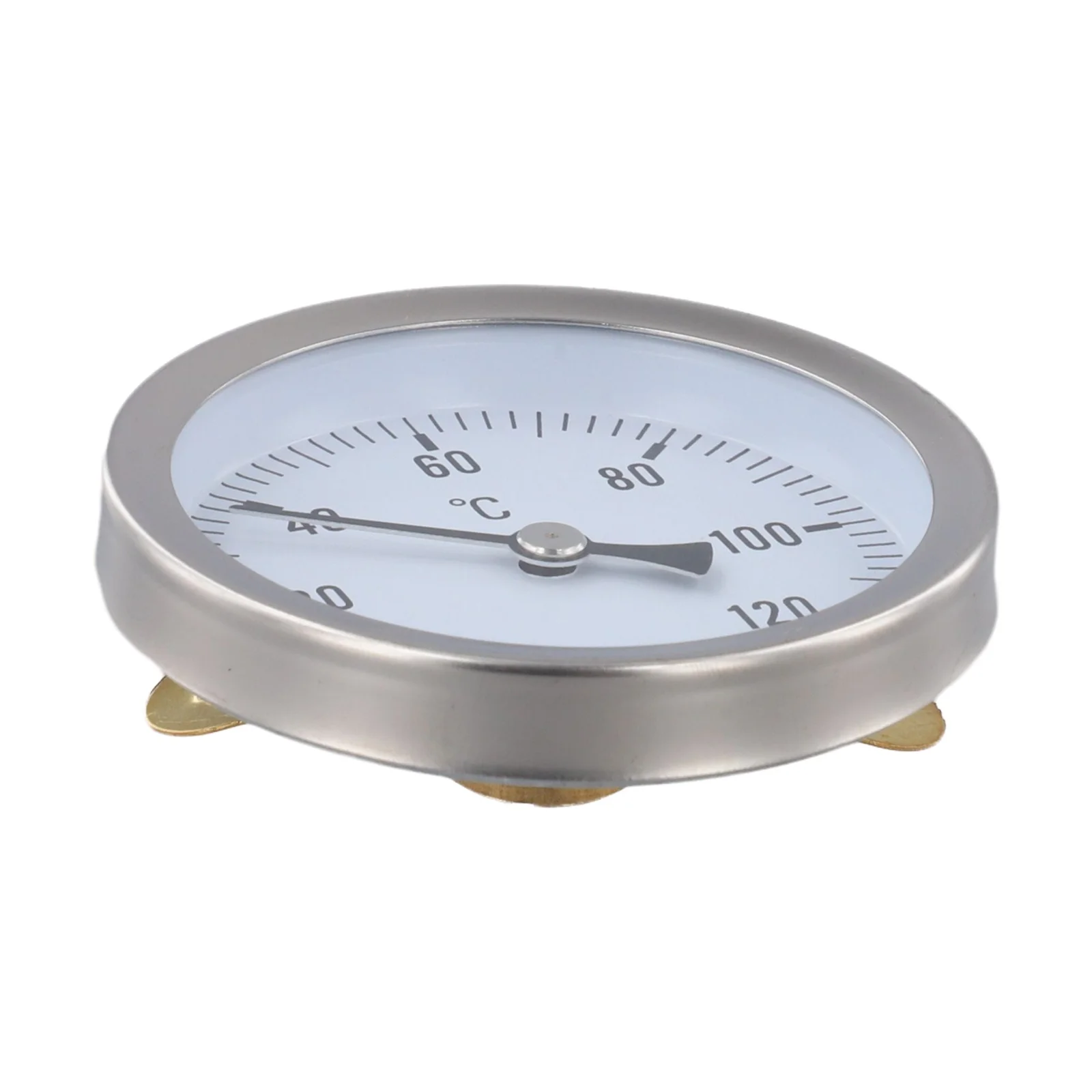 For Heating Applications Temperature Gauge Heating Thermometer Thermometer Silver Black Temperature Range 0-120 C 63mm Diameter
