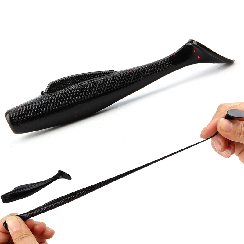 6 Stück/Beutel Weicher Angelköder 8cm/5g Plastik-Swimbait Schwanz-Weichköder Silikon-Angelköder Künstlicher Köder für Forelle und Barsch – Detail 1