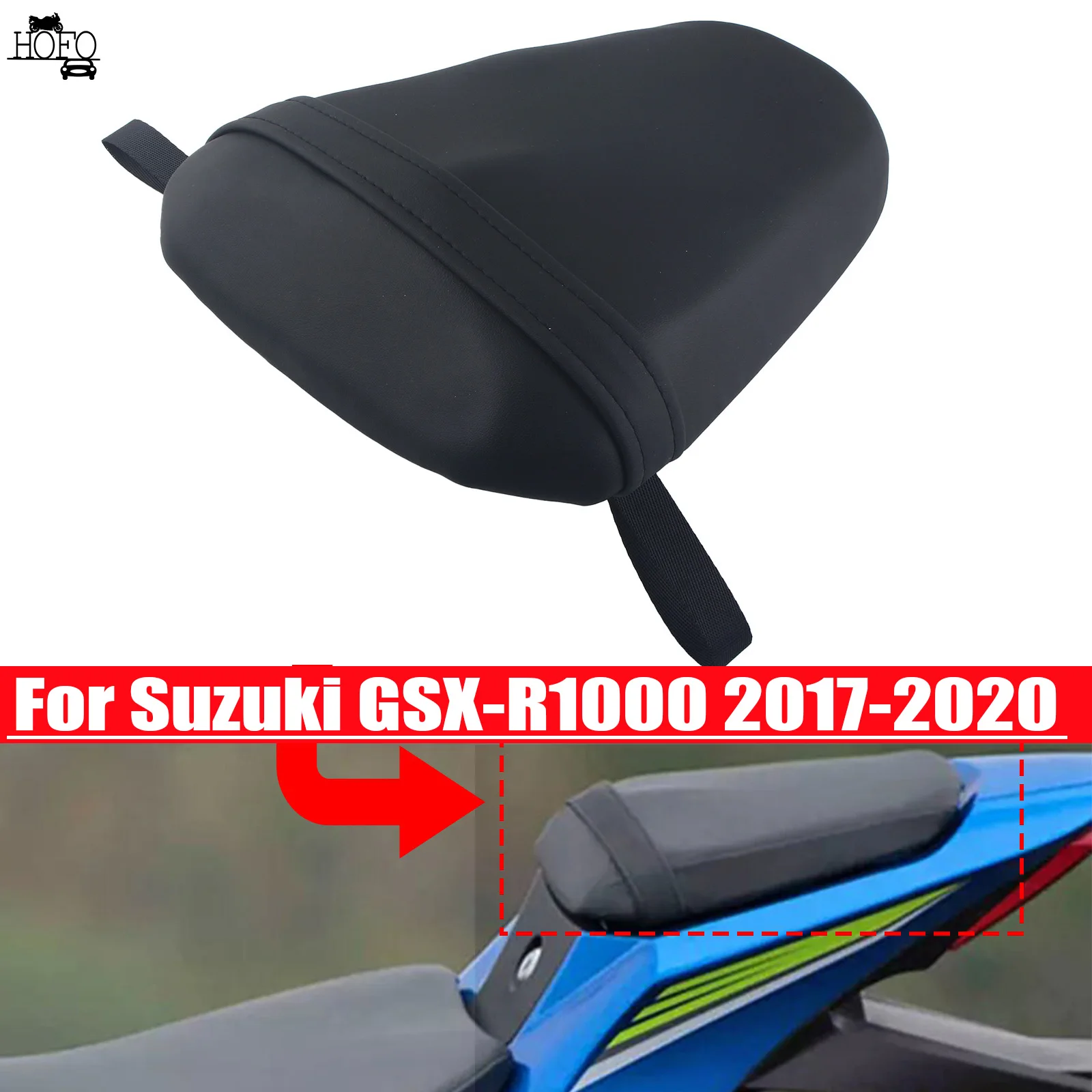 

Motorcycle Rear Passenger Seat Pillion Cushion For Suzuki GSX-R1000 2017-2020 2018 2019