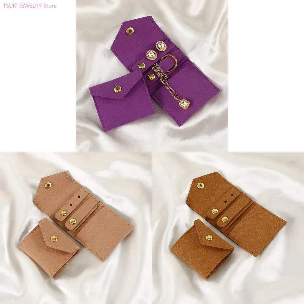 

62KE Soft Jewelry Storage Bag Packing Convenient and Compact Case for Bracelets Pendants Rings Earrings Accessories