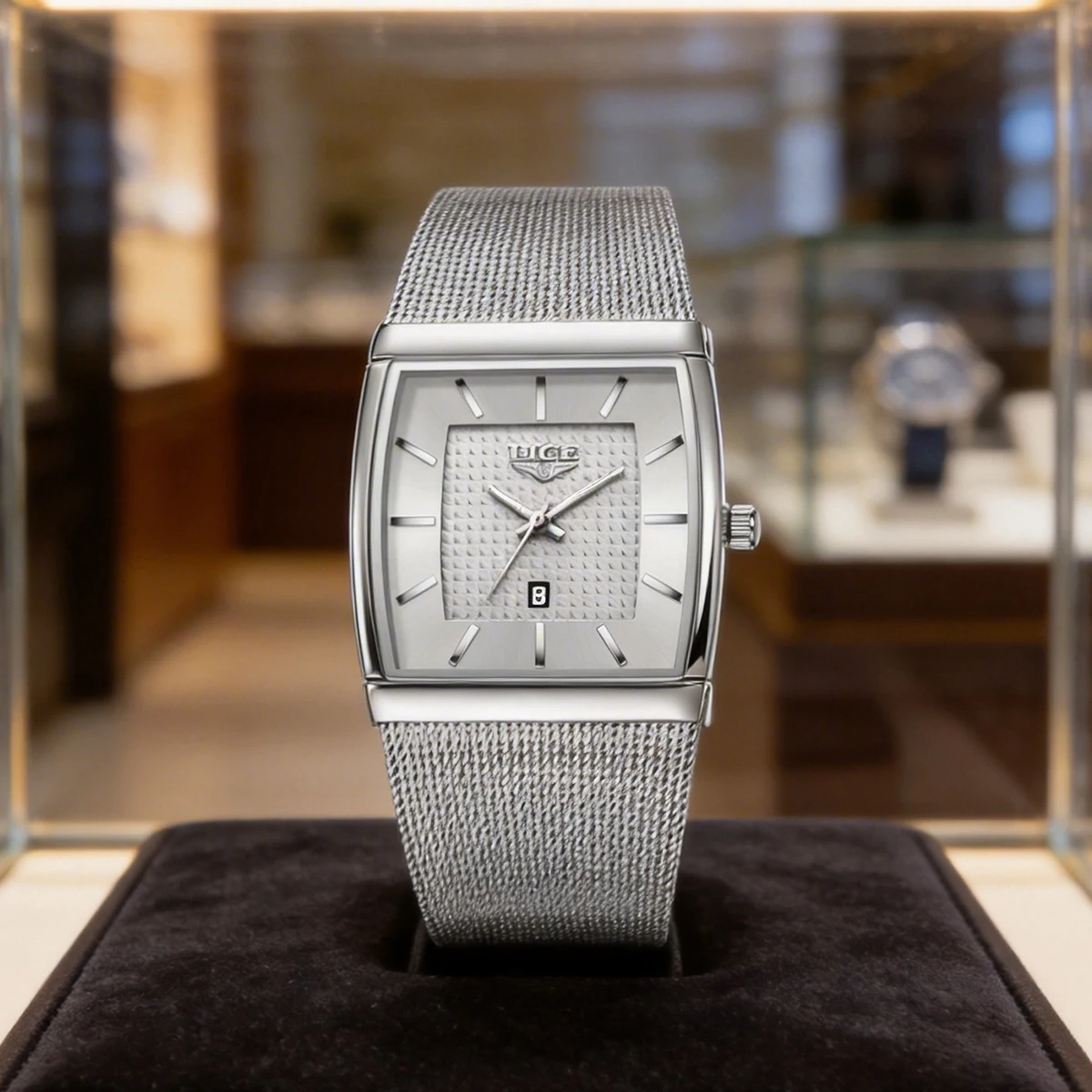 

LIGE Fashion Luxury Man Wristwatch Waterproof Luminous Stainless Steel Mesh Men's Watch Date Quartz Business Watches For Men