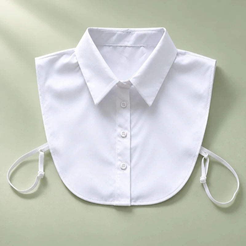 Q39C Detachable Dicky Collar Blouse For Women False Half Shirt Collar for Women with Soft Lightweight Fabric, Stitched Edges,for