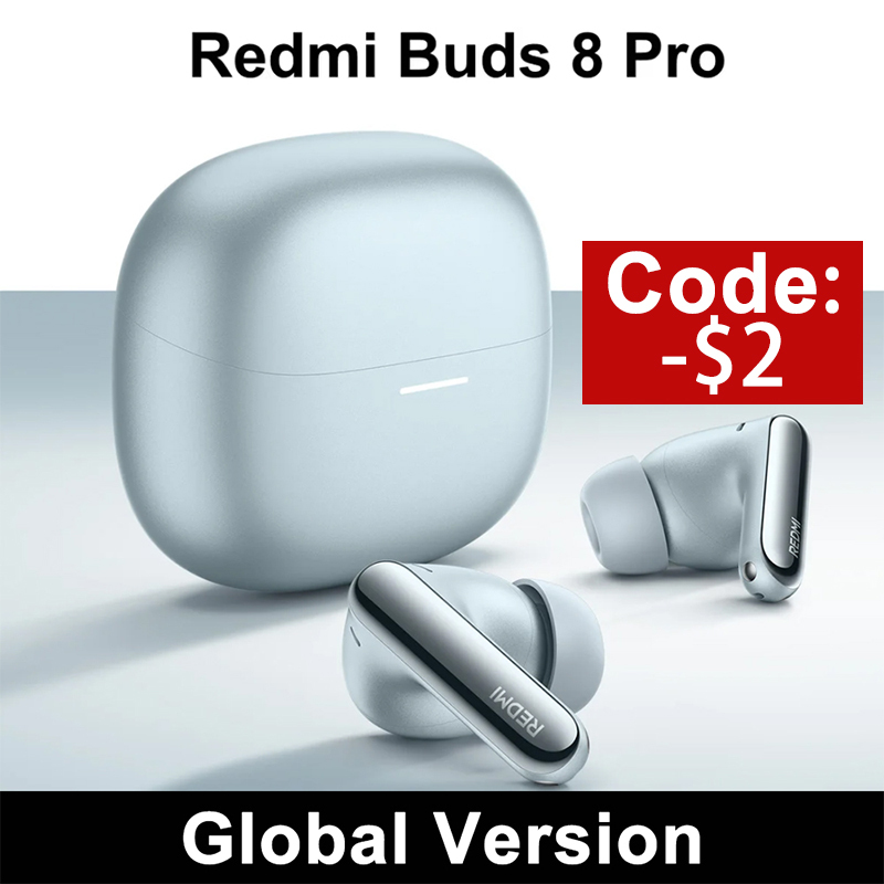  Xiaomi Redmi Buds 8 Pro TWS Earphones 3MIC AI 55dB Active Noise Cancellation Bluetooth 5.4 35 Hours Battery Mi Earbuds Headset 