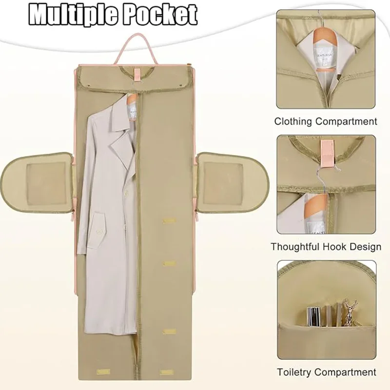 Buylor 2in1 Convertible Travel Garment Bag Folding Wearable Suit Storage Bag Transformer Bag For Man Woman  Crossbody Backpack