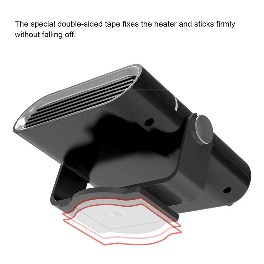 12V Portable Car 2 In 1 Heater Defroster Demister 360 Degree ABS Purifying Warming Fan Cigarette Lighter Plug Auto Accessories