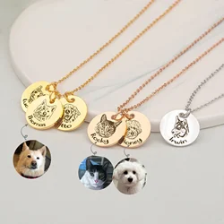 Hot Fashion Stainless Steel Personalized Photo Necklace Custom Pet Pendant Picture Necklace For Women Jewelry Gift 2023