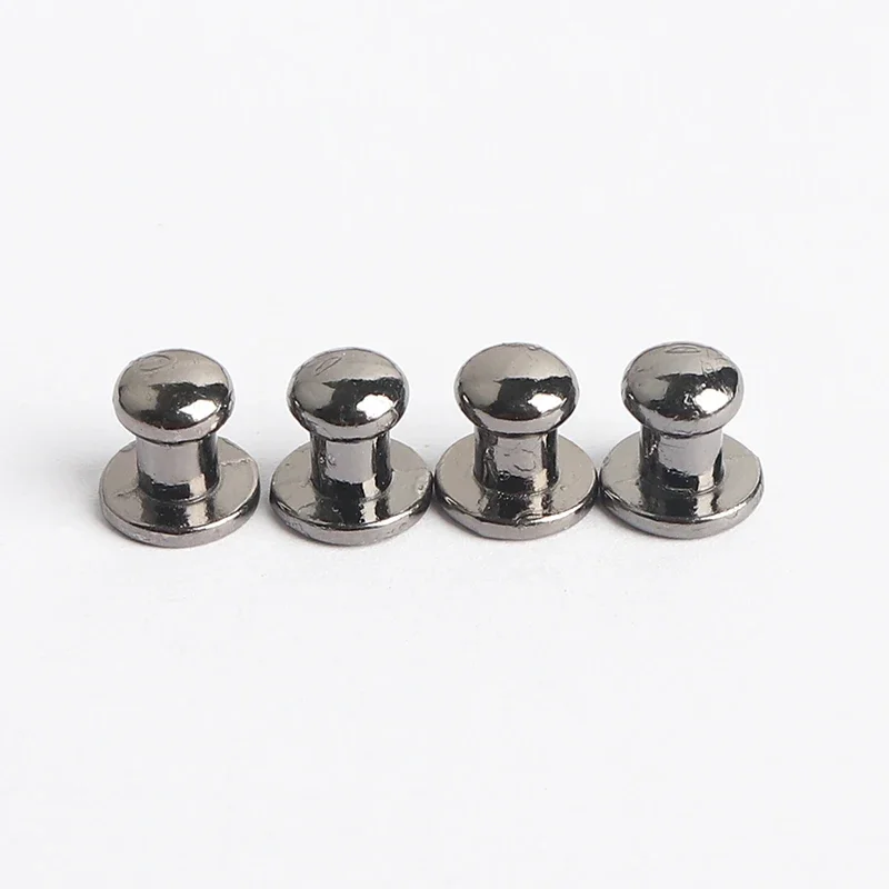 Plains Back 500sets 8mm Zinc Alloy 6 mm Round Head Stud Spot Screwback CraftLeather Bag Belt Chicago Button Screw Pin Nail Rivet