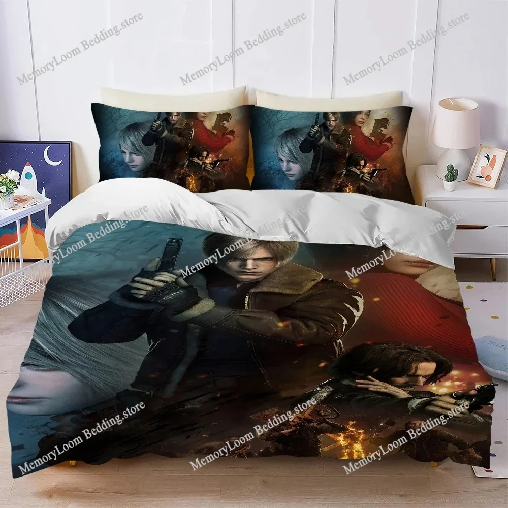 Classic Game R-Resident Evil-S Duvet Cover Set Bedding Soft Laundry Cotton Bed Four Seasons Student Dormitory Home Textileextile