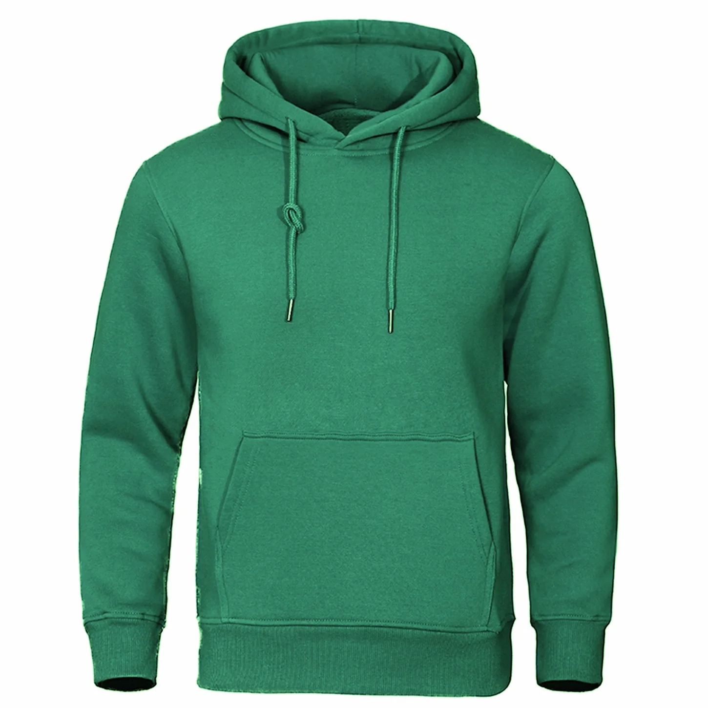 Cross border autumn and winter plus velvet thick pure cotton hooded sweatshirt for men and women, solid color off shoulder pullo