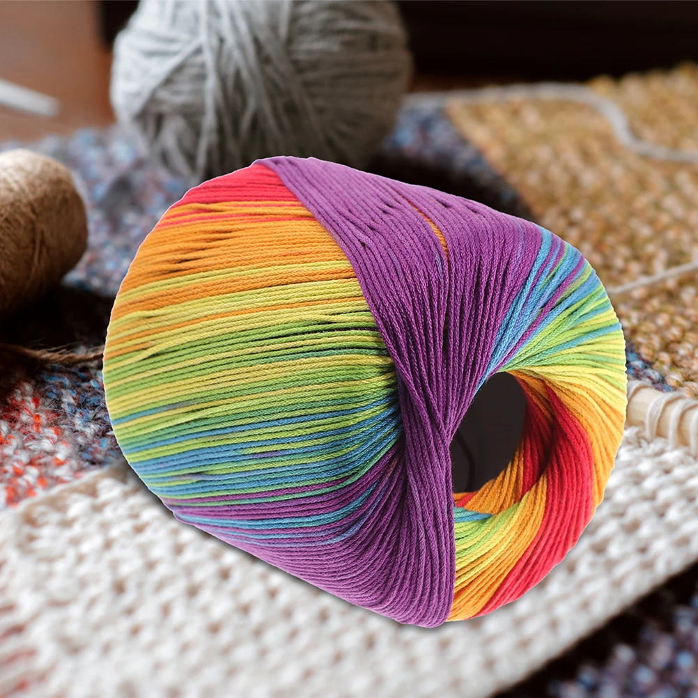 

3 Rolls Lace Yarn Gradient Dyed DIY Thread Crochet Scarf Hat Sweater Cotton Yarn Professional Knitting Supply Knitting Supply